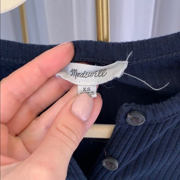 Madewell Button Down Body Suit - Picture 2 of 3